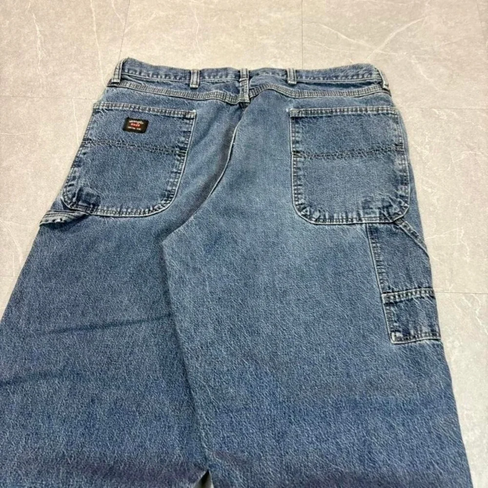Wrangler blue denim carpenter jeans Size 36" #workwear #denim - Picture 2 of 6